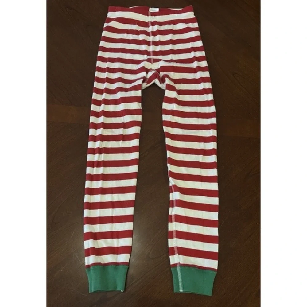 Hanna Andersson Pajama Set 130 cm‎ (US 8) Top/Bottom Green/White/Red